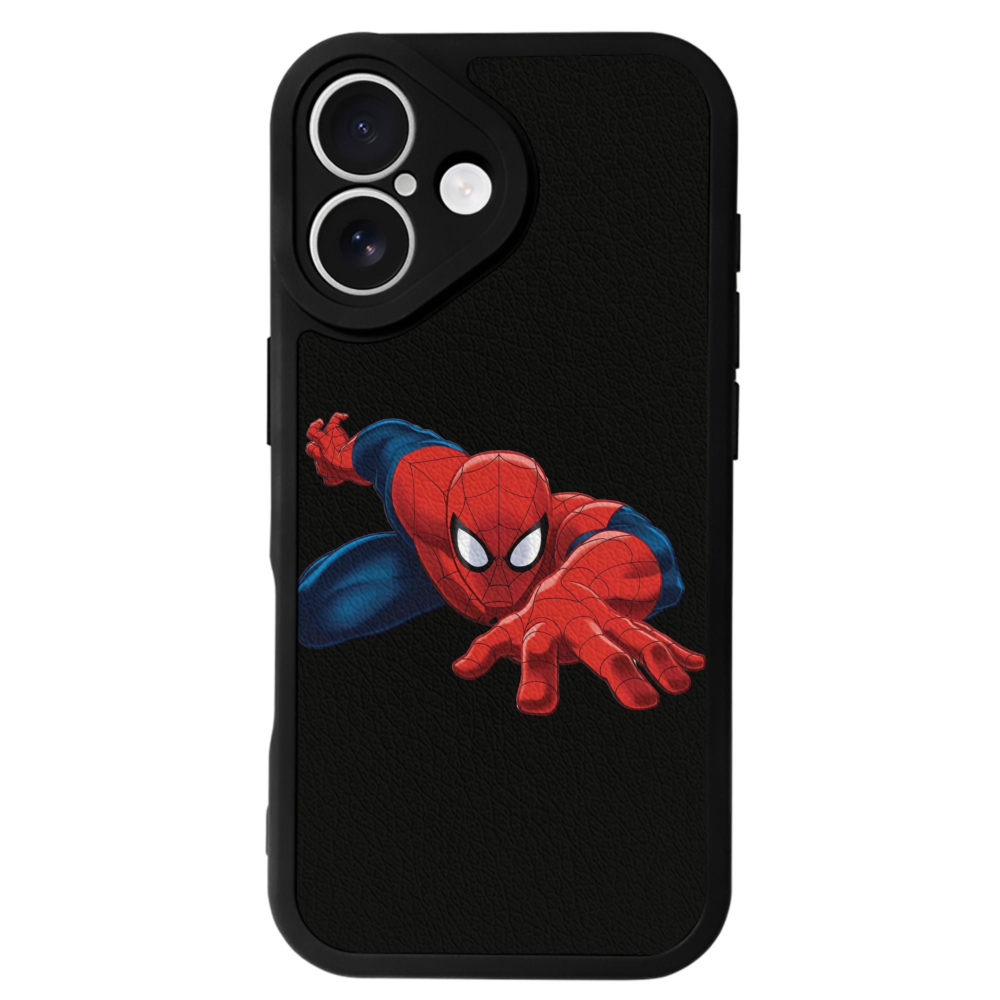 Spider Man スパイダーマン 【iPhone 16シリーズ対応】シリコンスマホケース（レザー調） 材質：シリコン